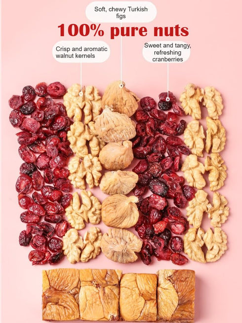 158g, 3 7-8 Cranberry Fig Walnut Energy Bar Premium Natural Fruit Nut Bar, Only Simple Ingredients, All Natural Snack