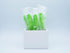72 Pack Green Rock Candy Sticks Watermelon Flavor, Bulk Individually Wrapped Sugar Crystals for Party Favors, Weddings