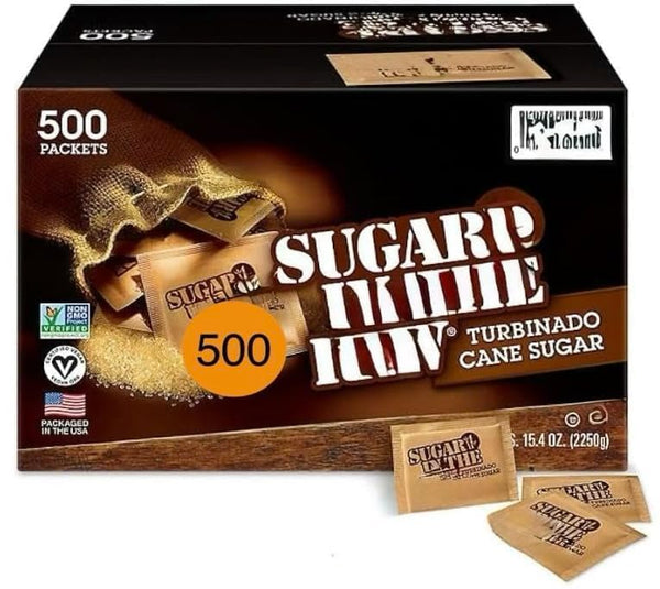 Generic Organic Sugar In The Raw Packets Bulk 500 Ct Organic Raw Sugar