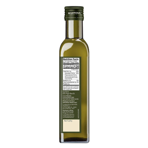 8.5 Oz Mantova Italian Golden Extra Virgin Olive Oil - Healthy EVOO - Perfect for Salads and Dressings