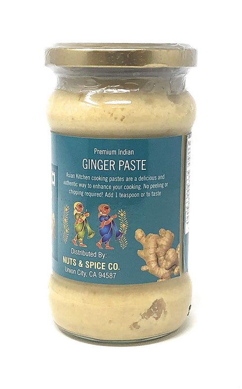 Asian Kitchen Ginger Cooking Paste, 10.5oz (300g) Glass Jar, Vegan, Gluten Free, NON-GMO, Indian Origin