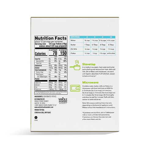 365 8 oz (Pack 2) by Whole Foods Market, Instant Mashed Potatoes Original