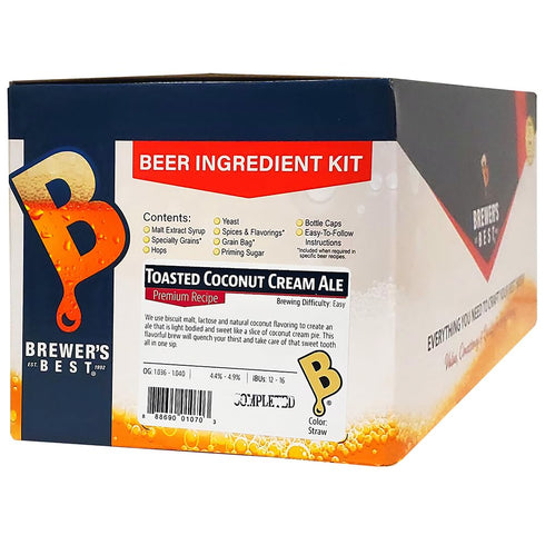 Brewer's Best -5 Home Brew Beer Ingredient Kit Gallon(Toasted Coconut Cream Ale)