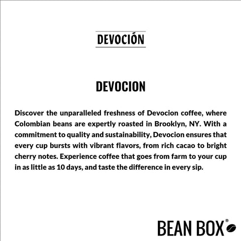 12 Toro - Roasted by Devocion - Whole Bean Coffee - Ounce Bag
