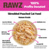 8/2.46 oz RAWZ Shredded Salmon, Aku Tuna & Tuna Oil Recipe Pouches