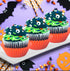Edible Halloween Eyeballs Cake Confetti Sprinkles, Orange Black Purple Green White for Cake Cookie Cupcake Ice Cream