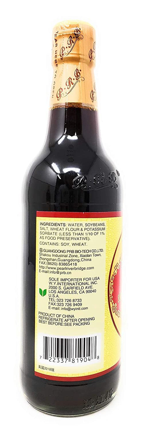 16.9 oz. (3) Pearl River Bridge Golden Label Superior Light Soy Sauce, Plastic Bottles