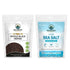 Sea Mount Naturals Whole Black Peppercorns 12 oz & Pure Sea Salt