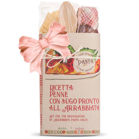 Artigiani dei Sapori Penne Pasta Gift Set with Spicy Arrabbiata Sauce, Authentic