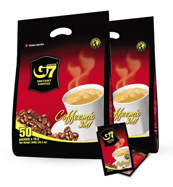 Trung Nguyen G7 3 in 1 Instant Coffee Roasted Ground Coffee Blend w/Non-dairy Creamer