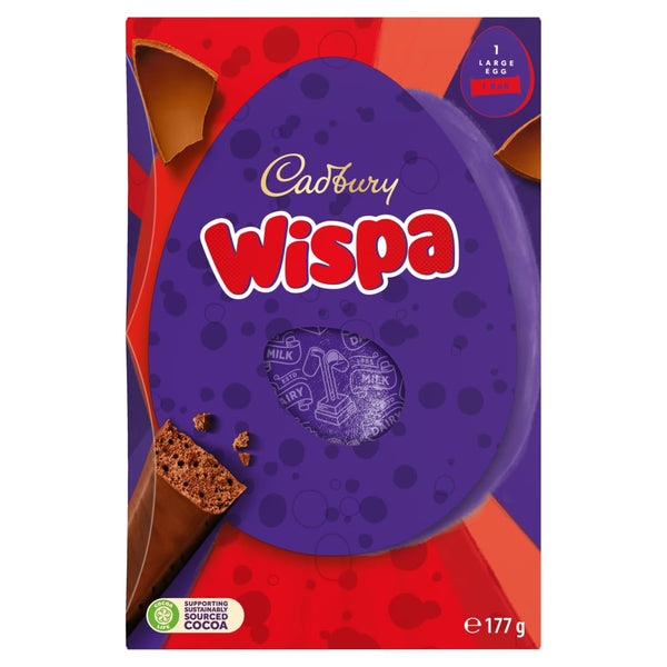 Cadbury Dairy Milk Wispa Chocolate Easter Egg, Includes 1 Large Chocolate Shell and