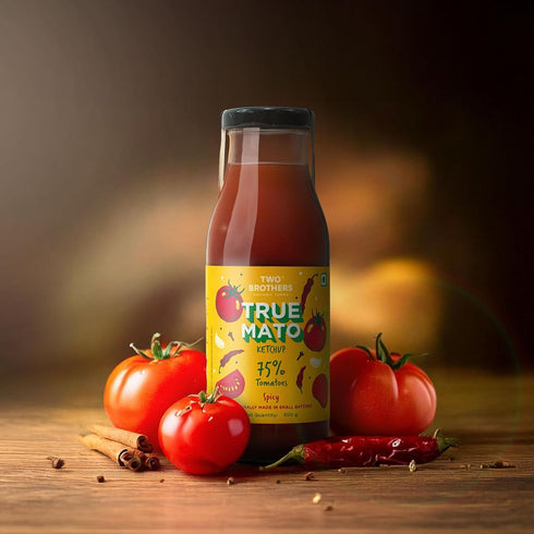 75% 21 Oz (Pack 2) Healthy Tomato Ketchup made from Fresh Tomatoes | No Refined Sugar, No Preservatives, No Added