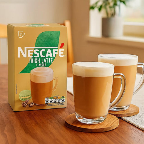 x7 (Pack 6, 42 NESCAF Irish Latte Instant Coffee Sachets, of Total Sachets) Creamy Latte with Smooth Irish Flavour