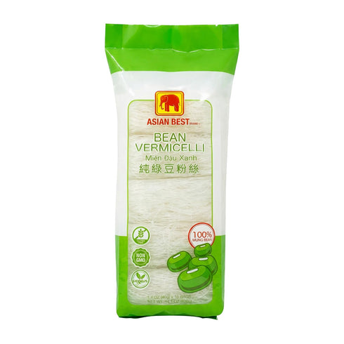 100% 10 14.1 oz Asian Best Bean Vermicelli, Mung Bean Glass Noodles, Mung Bean, Non-GMO, Gluten Free, Vegan, Bundles