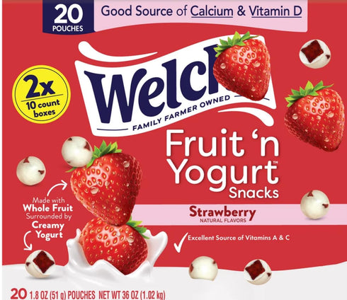 Generic Fruit 'n Yogurt, Fruits Snacks, Strawberry, 1.8 oz, 20 ct