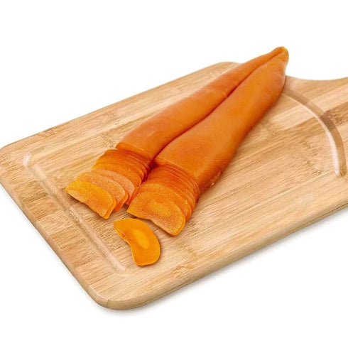 3.5oz 4.5oz (100-130g) Omega-3, Authentic Whole Dried Mullet Roe from Sardinia - Premium Bottarga di Muggine by Le