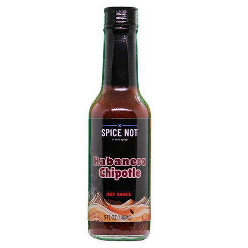Spice Not 5oz Habanero Chipotle Hot Sauce, Smoky, Spicy, and Slightly Sweet Small-Batch Hot Sauce with a Hint