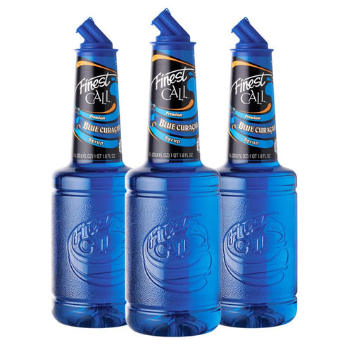 Finest Call Premium Blue Curacao Drink Mix, 1 Liter Bottle (33.8 Fl