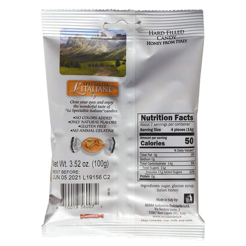 Serra 3.52 (Pack 12) Hard Filled Candy with Honey from Italy, Ounce