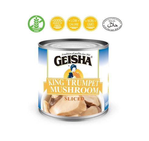 4OZ. (Pack 12), 25 GEISHA King Trumpet Mushroom of King Trumpet | Halal Certified NON-GMO Gluten FreeGood Source