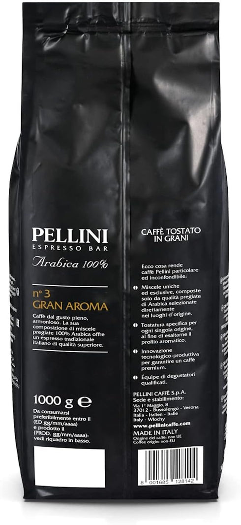 3 1 1 Pellini Caff in grani Espresso Gusto Bar N. gran Aroma, Confezione da kg