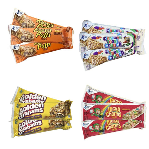 Variety Sampler Shop Pack (12) Breakfast Cereal Bars Variety - Cereal Treat Bars - Individually Wrapped Granola Bars