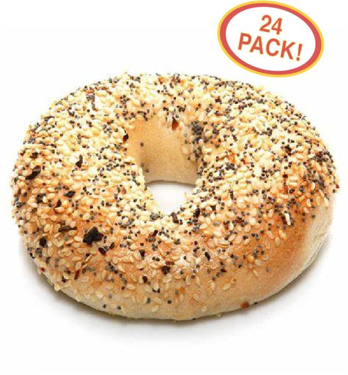 Elie's 6 packs 4 pack 24 Everything Bagels - of bagels per - total bagels. NOT GLUTEN FREE