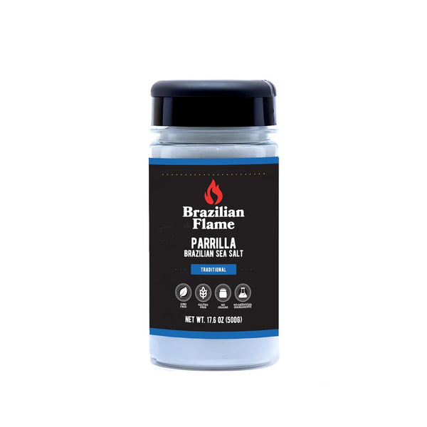 Brazilian Flame Parrilla Seasoning - Parrilla Brazilian Sea Salt - 17.6 oz
