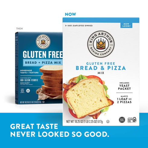 18.25 King Arthur, Gluten-Free Bread and Pizza Mix, Gluten-Free, Non-GMO Project Verified, Certified Kosher, Ounces