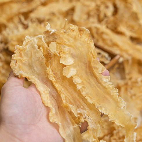 701 (250grams) Dried Cod Fish Maw Hua Jiao,Fish Maw,Fish Maw Dry Goods,Deep Sea Isinglass,Arowana Isinglass,Dry Goods