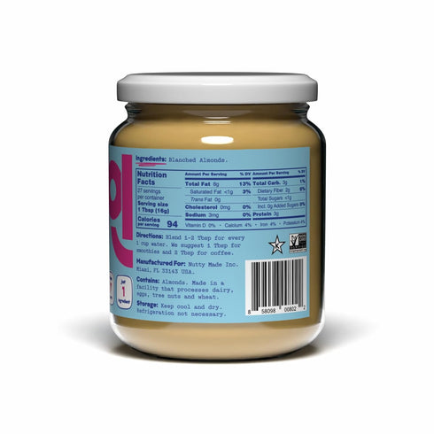 27 7 JOI Almond Milk Base, Unsweetened Plain Concentrate - Servings, Paste, Butter, Blend with Water to Make Up