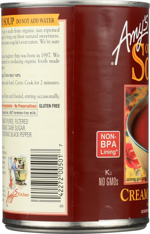 14.5 oz, (pack 3) Amy's Organic Soups, Low Fat, Cream of Tomato