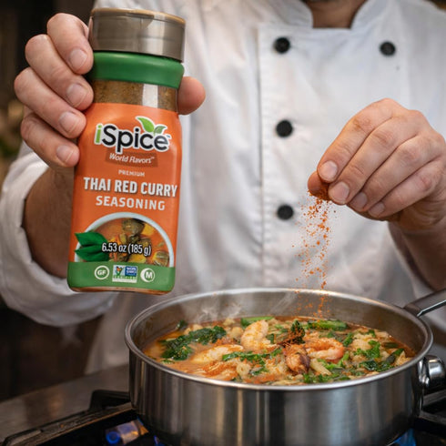 iSpice - THAI RED CURRY SEASONING World Flavor Super Spice Blend | All Natural | Ready to use as is | No preparation is
