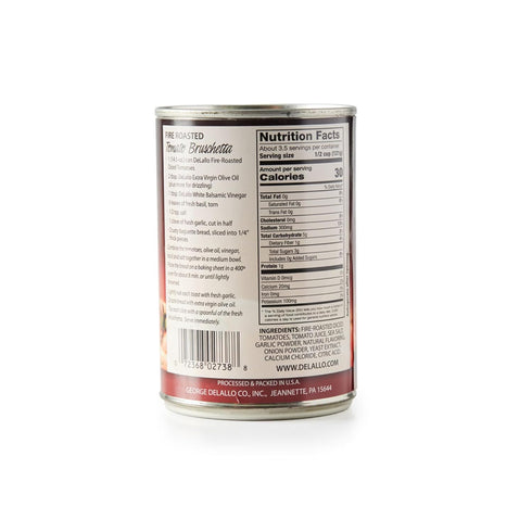 Packed 14.5 oz (6 Pack) DeLallo Fire-Roasted Diced Tomatoes, Sweet Smoky Flavor, in Light Juice, Chunky Texture, Can