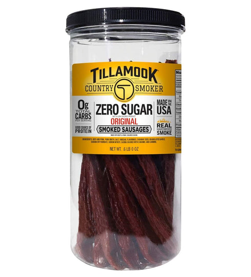 Generic Tillamook Country Smoker Keto Friendly Zero Sugar Smoked Sausages, Original, 12 Ounce
