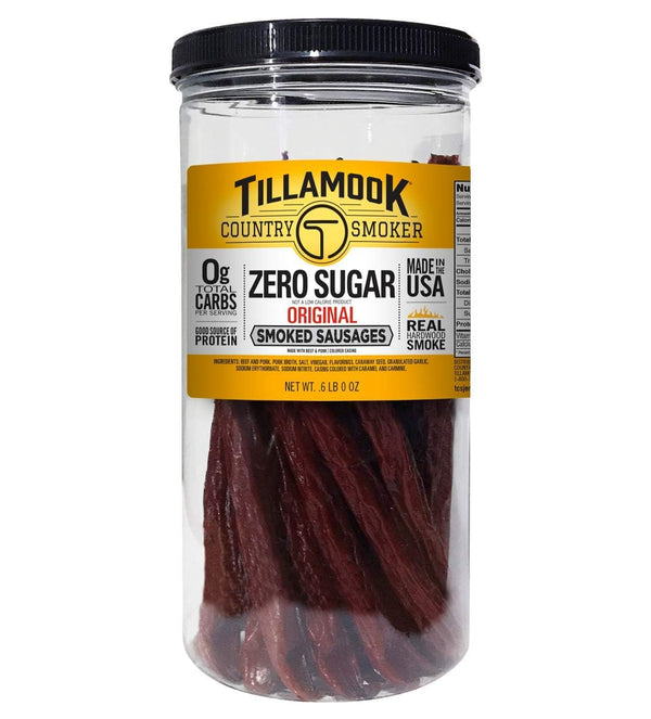 Generic Tillamook Country Smoker Keto Friendly Zero Sugar Smoked Sausages, Original, 12 Ounce
