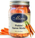 Miras Pickled Carrot Sticks Crunchy & Delicious Fresh Natural Ingredients (16oz) Glass Jar