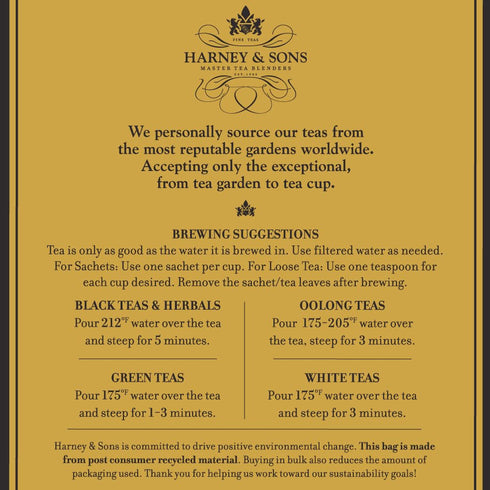 16 oz Harney & Sons Japanese Sencha Green Tea | bag loose leaf tea