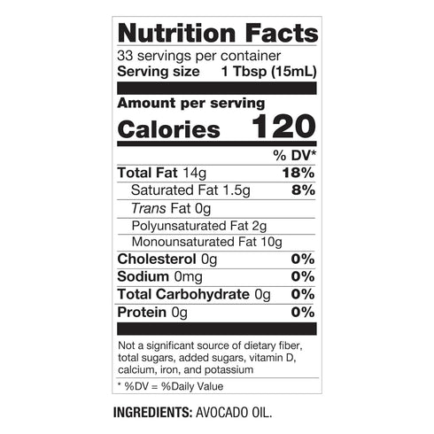BetterBody Foods Refined Avocado Oil, Non-GMO Cooking Oil, Keto and Paleo Friendly, 500 mL