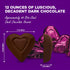 72% 12 oz Madelaine Dark Chocolate Mini Hearts Candy Cacao Valentines Day Chocolates, Individually Wrapped in Burgundy