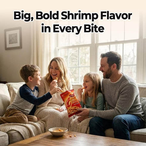 2.64 oz (Pack 20) Nongshim Shrimp Crackers, Gochujang Flavor, Crispy Baked Korean Snack, Bags