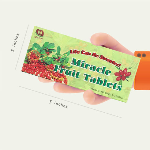 10 Count Sen Yuh Miracle Fruit Tablets, Miracle Berry Change Taste Buds Sour into Sweet, All Natural Sugar Alternative