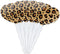 Set of 6 Leopard Print Animal Spots Heart Love Cupcake Picks Toppers Decoration
