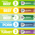 Pack 30 (12ct) Mission Meats Variety with Certified Organic Beef, Grass Fed, Free Range Turkey, and Cracked Pepper Pork