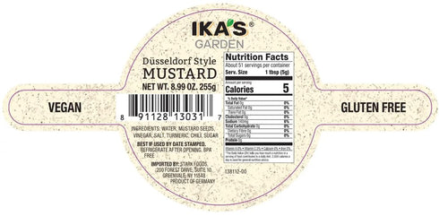 Ika's Garden 8.99 oz (Pack 2) Ikas Garden Duesseldorf Style Mustard Smooth & Spicy German Mustard in Reusable Beer Mug