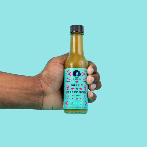 5 oz Hot N Saucy | Garlic N Peperoncini Hot Sauce, fl