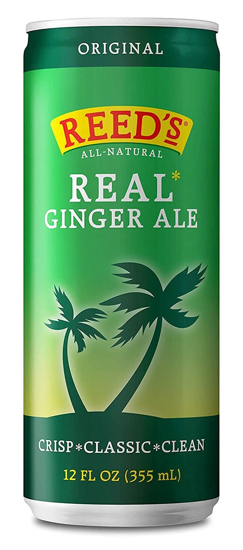 12oz 24 Pack Reed's Real Ginger Ale - Made with Pressed Organic Ginger - Crisp, Classic Taste - Slim Cans
