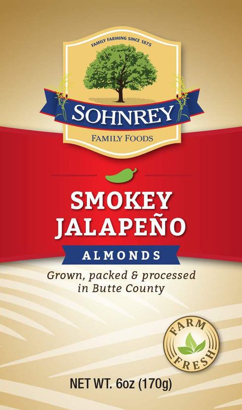 (6oz) Sohnrey Family Foods Smokey Jalapeno Almonds