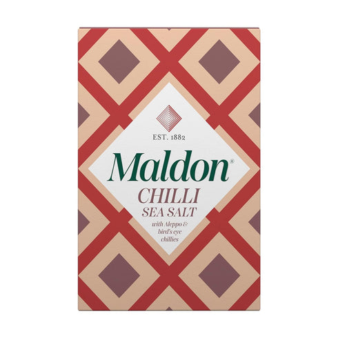 Maldon Chilli Sea Salt Flakes, Blended with Aleppo & Birds Eye Chillies