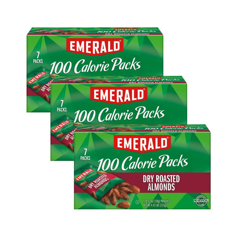 Emerald Nuts Cocoa Roast Almonds, 100 Calorie Packs, 7 Count, 4.34 Oz
